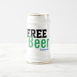 Freie Bier morgen lustiges Stein Patrick's Day Bierglas