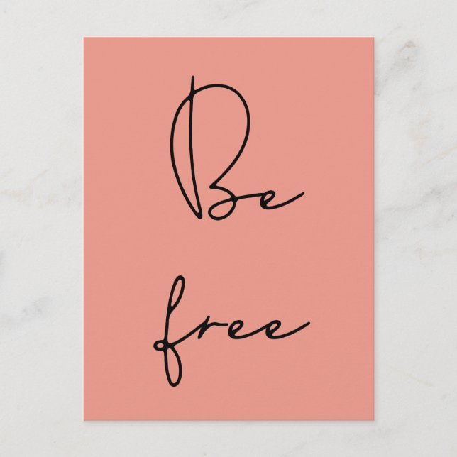 Freie Black Schriftart Postkarte (Vorderseite)