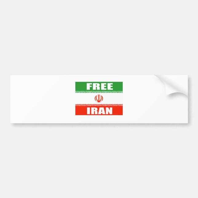 FREIE der IRAN-Flagge Autoaufkleber (Vorne)