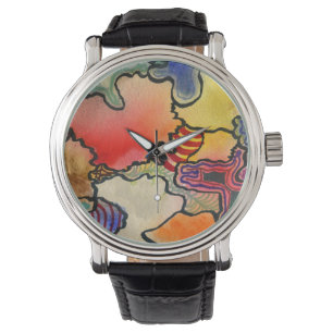 Freie Form von abstrakten coolen und warmen Farbze Armbanduhr