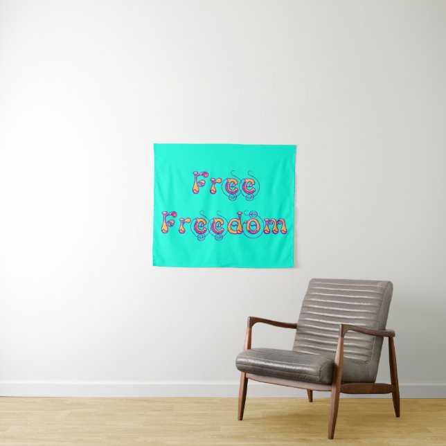 freie Freiheit Wandteppich (Beispiel (Horizontal))