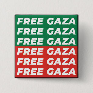 Freie Gaza - Farben für die palästinensische Flagg Button