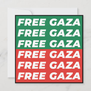 Freie Gaza - Farben für die palästinensische Flagg Einladung