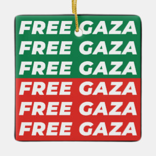 Freie Gaza - Farben für die palästinensische Flagg Keramikornament