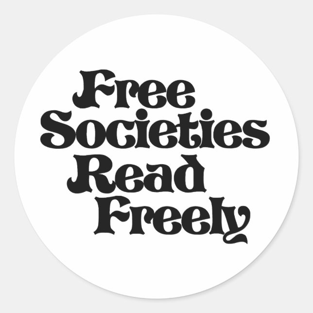 Freie Gesellschaften lesen Runder Aufkleber (Vorderseite)