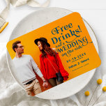 Freie Getränke Funny Lässig Wedding retten das Dat Magnet<br><div class="desc">Freie Getränke Funny Lässig Wedding Save the Date Magnet</div>