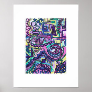 Freie, handgemalte Abstrakte Kunst Poster