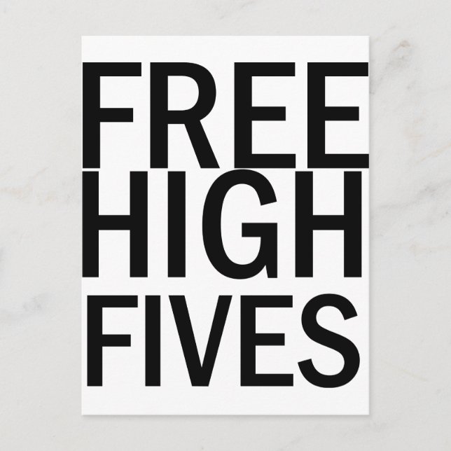 Freie High Fives Postkarte (Vorderseite)