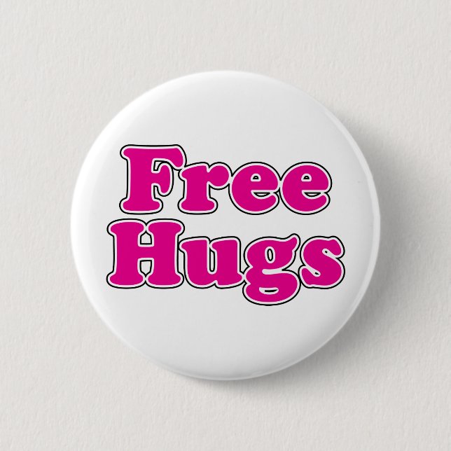 Freie Hugs Button (Vorderseite)