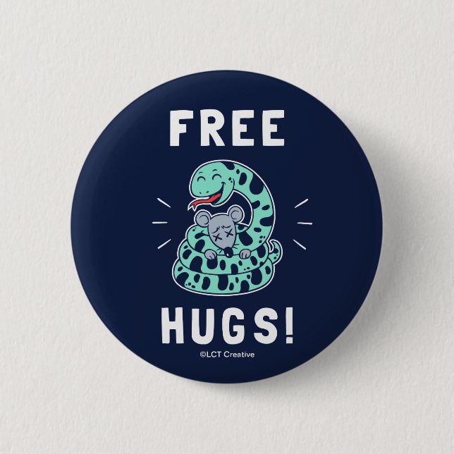 Freie Hugs Button (Vorderseite)