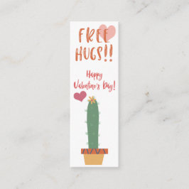 Freie Hugs!  Cactus Valentine Mini Lesezeichen Visitenkarte