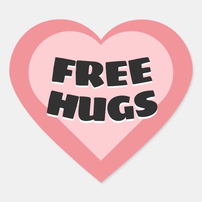 Freie Hugs Herz-Aufkleber (Vorderseite)