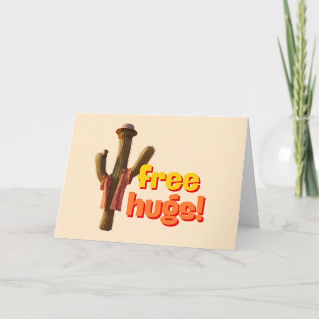 Freie Hugs! Karte (Vorderseite)