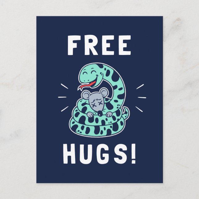 Freie Hugs Postkarte (Vorderseite)