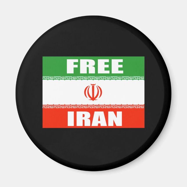 FREIE IRAN-Flagge Magnet (Vorne)