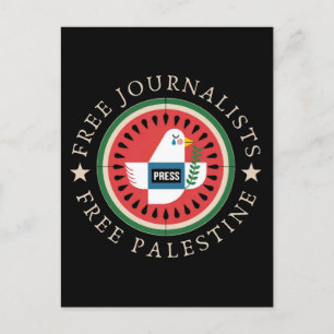 Freie Journalisten Freie Palästina Postkarte
