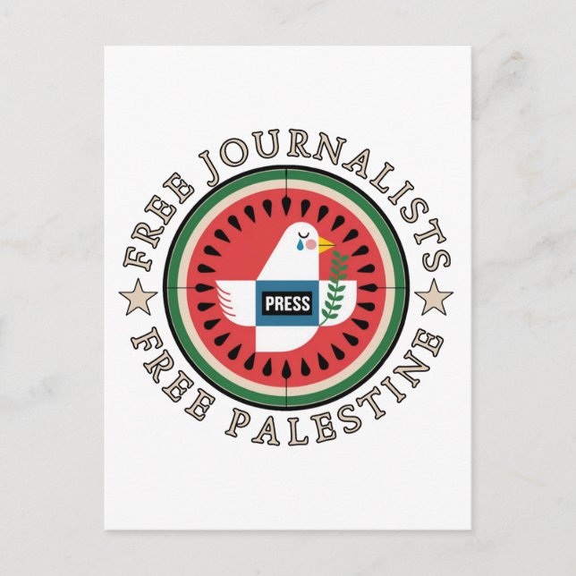 Freie Journalisten Freie Palästina Postkarte (Vorderseite)