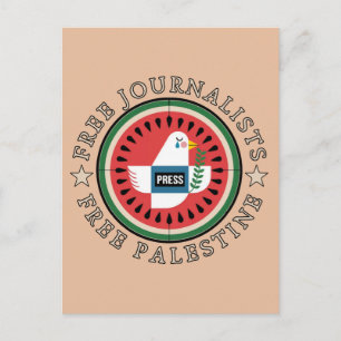Freie Journalisten Freies Palästina Postkarte