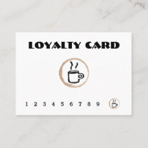 Freie Kaffee-Kaffeestube-Loyalitäts-Karte