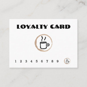 Freie Kaffee-Kaffeestube-Loyalitäts-Karte Treuekarte