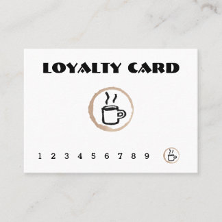 Freie Kaffee-Kaffeestube-Loyalitäts-Karte Treuekarte