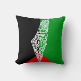 Freie Karte und Flagge Palästinas ف ل س ط ي ن Kissen
