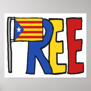 Freie katalanische Unabhängigkeit Poster