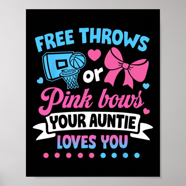 Freie Lieben oder rosa Bows Tantchen Sie Baby Poster (Vorne)