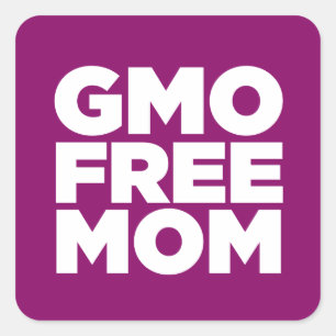 FREIE MAMA GVO (LILA) QUADRATISCHER AUFKLEBER