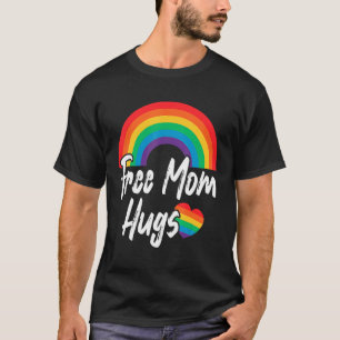 Freie Mama Hugs Cool Lgbt Rainbow Heart Liebe Gay T-Shirt