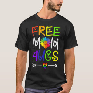 Freie Mama Hugs Daisy Rainbow Herzblut Pride T-Shirt