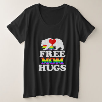Freie Mama Hugs Frauen LGBT Pride Mama Bear Große Größe T-Shirt