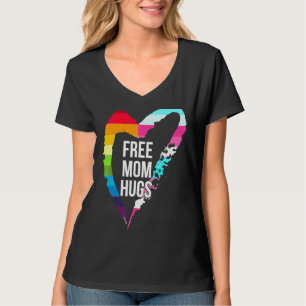 Freie Mama Hugs Niedlich Heart Rainbow Liebe Lgbt T-Shirt