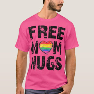 Freie Mama Hugs Niedliche LGBT Pride Gay Rainbow H T-Shirt
