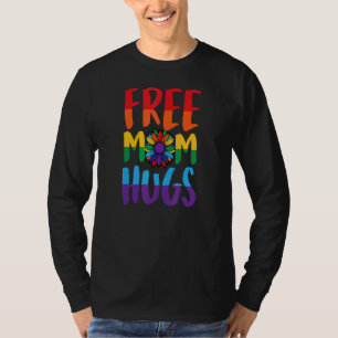 Freie Mama Hugs Pride Lgbtq Ally Quee Liebe Sunflo T-Shirt