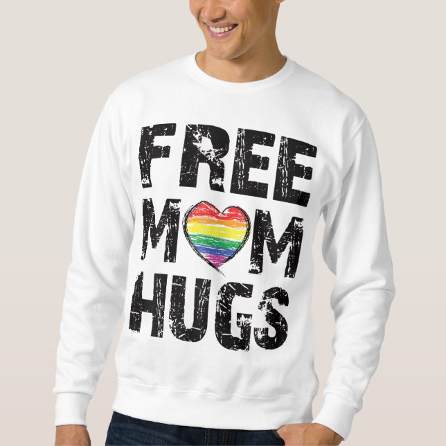 Freie Mama scheut Niedliche LGBT Pride Gay Geschen Sweatshirt (Vorderseite)