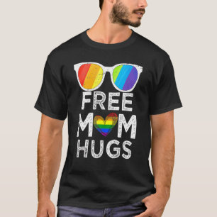 Freie Mama Schläger Flagge Gay Lesbian Pride Heart T-Shirt