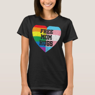 Freie Mama Schläger mit Regenbogen- und Transgende T-Shirt