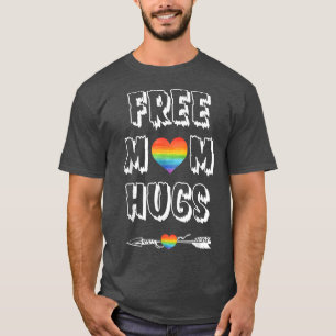 Freie Mama-Schläger mit Regenbogenherz für Stolz i T-Shirt