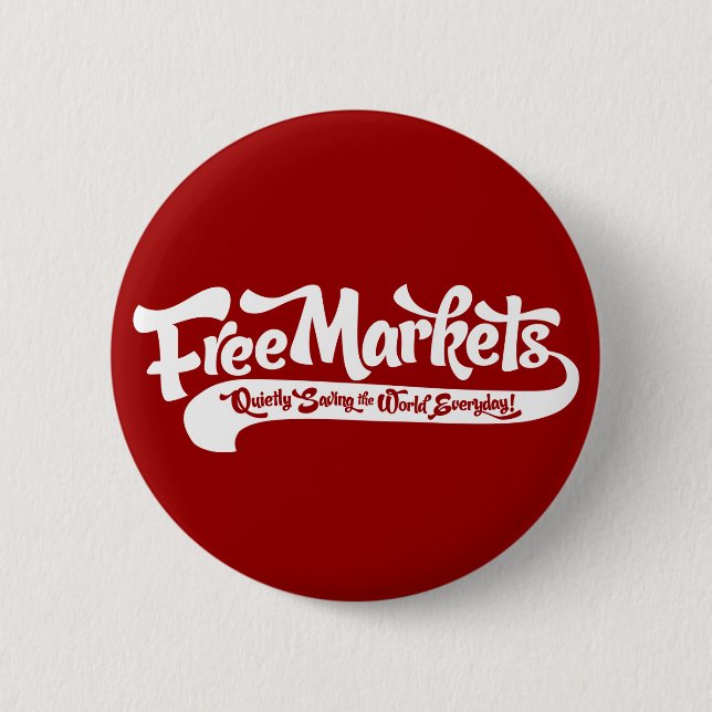 Freie Markt-Knopf Button (Vorderseite)