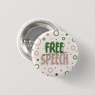 Freie Meinungsäußerung ist ein Menschenrecht Button