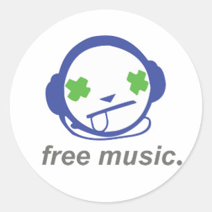 freie Musik, freies jammie Runder Aufkleber
