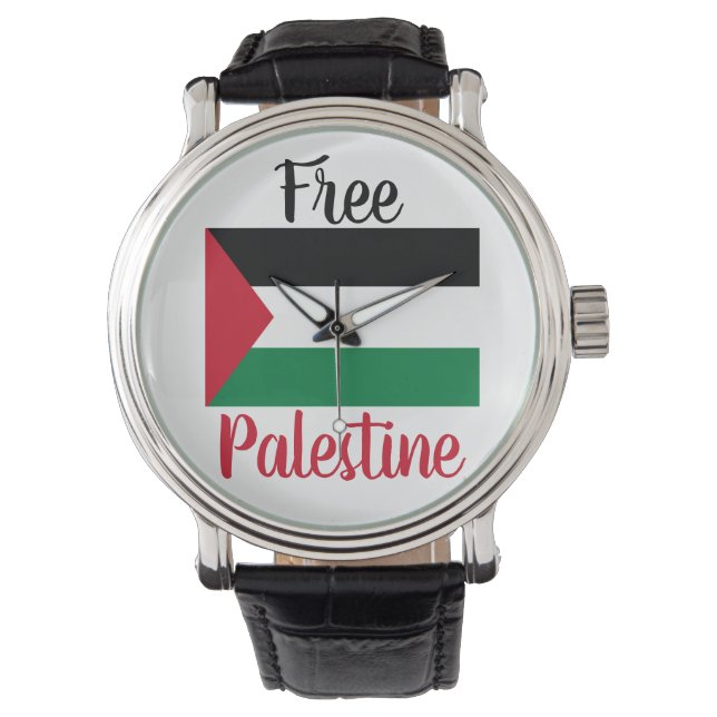Freie Palästina Armbanduhr (Vorderseite)