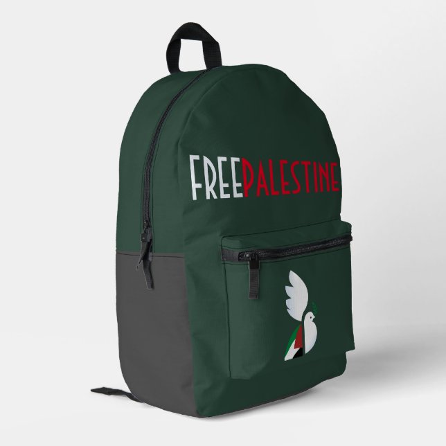 Freie Palästina Bedruckter Rucksack (Rückseitige Ecke links)