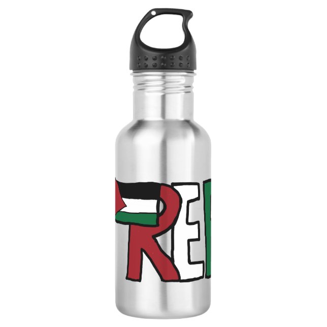 Freie Palästina Edelstahlflasche (Vorderseite)