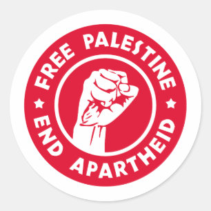 Freie Palästina-End-Apartheid Runder Aufkleber