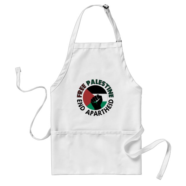 Freie Palästina-Enden-Apartheids-Palästina-Flagge Schürze (Vorne)