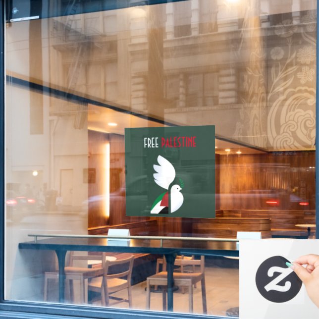 Freie Palästina Fensteraufkleber (Café-Fenster)