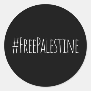 Freie Palästina #FreePalästina Freier Gaza-Str Runder Aufkleber