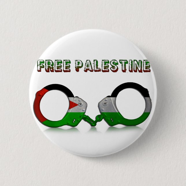 Freie Palästina-Handschellen Button (Vorderseite)